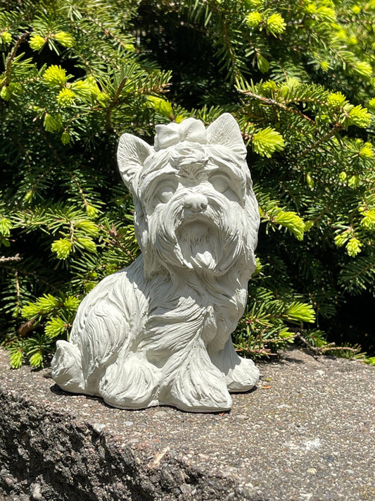 Dog with Bow Statue