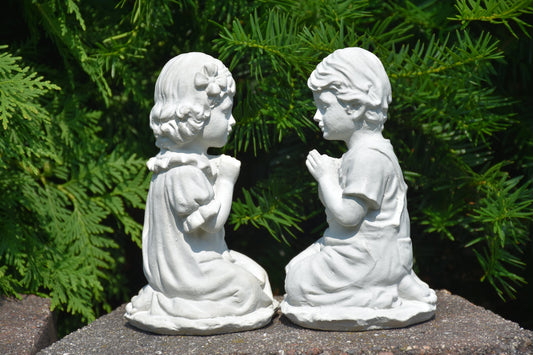 Children Praying in the Holy Garden Statues (Set of 2)