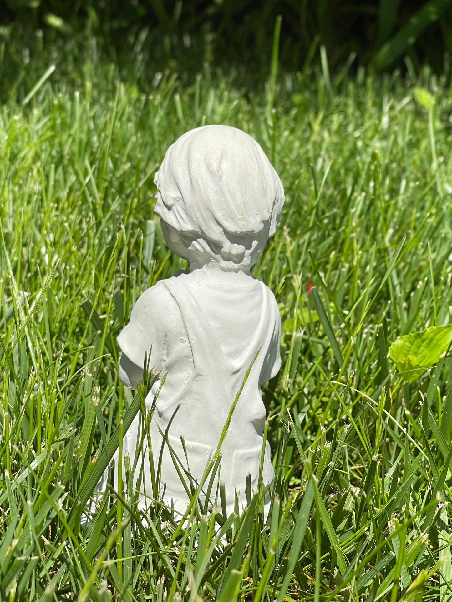 Little Boy Praying in the Holy Garden Statue