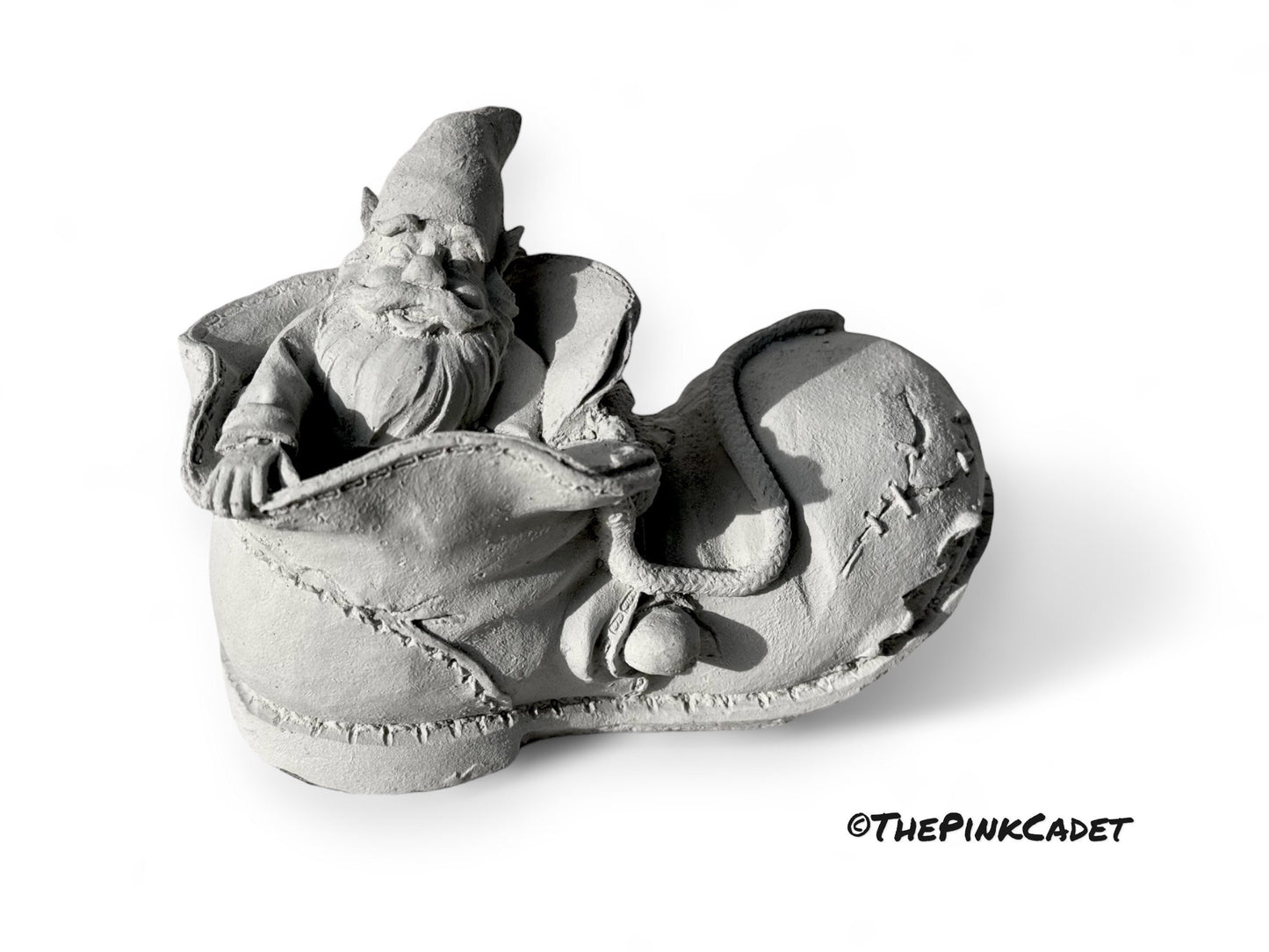 3.5" Garden Gnome in an Old Boot Statue