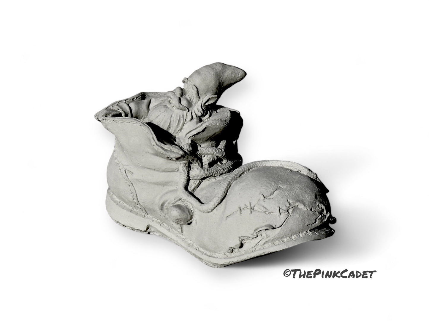 3.5" Garden Gnome in an Old Boot Statue